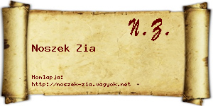 Noszek Zia névjegykártya